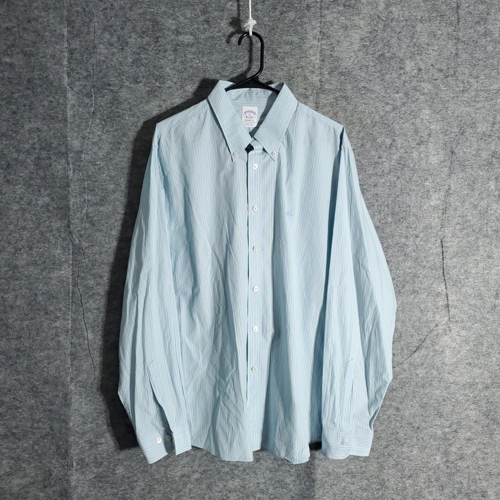 Brooks Brothers Light Blue Thin-Striped Button-Down Shirt